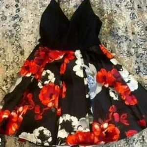 Fit flare party cocktail dress.